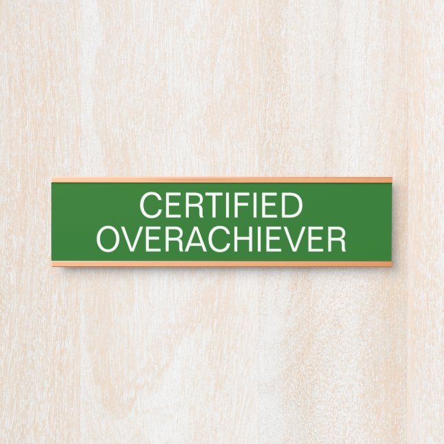Porte-nom Pour Porte Surdoué certifié Drôle  (Devant)