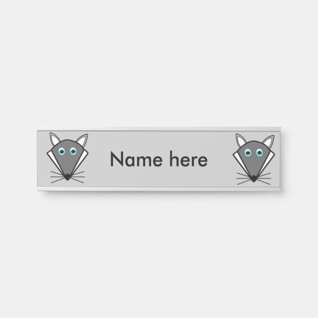 Porte-nom Pour Porte Symbole cousu Halloween Wolf (Devant)