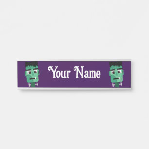 Porte-nom Pour Porte Tête de monstre de Frankenstein