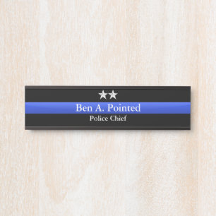 Porte-nom Pour Porte Thin Blue Line