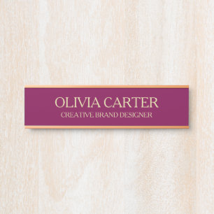 Porte-nom Pour Porte Titre de nom de bureau de vin moderne professionne