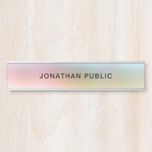 Porte-nom Pour Porte Trendy coloré élégant moderne Modèle Jaune