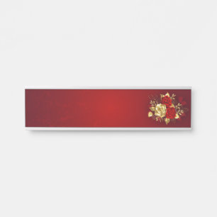 Porte-nom Pour Porte Trois Roses de bijoux