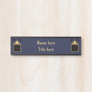 Porte-nom Pour Porte Un manque de bonté Ravens Halloween Personnalisé