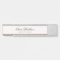 Vintage Cherish White Floral & Rose Gold Nom