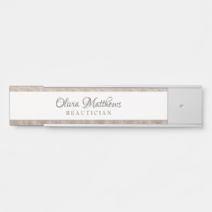 Porte-nom Pour Porte Vintage Cherish White Floral & Rose Gold Nom