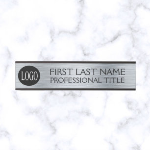 Porte-nom Pour Porte Votre entreprise Logo Bureau Porte Signer Faux Arg