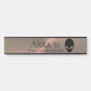 Porte-nom Pour Porte Zone 51 Alien
