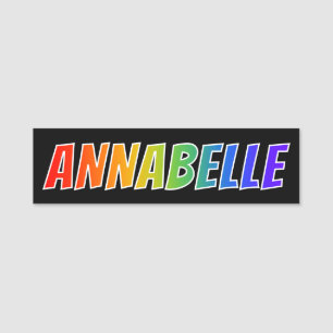 Porte-nom Prénom "ANNABELLE" : Coloration d'arc-en-ciel
