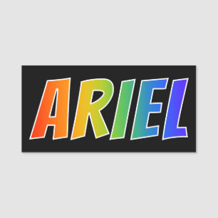 Porte-nom Prénom "ARIEL" : Coloration d'arc-en-ciel