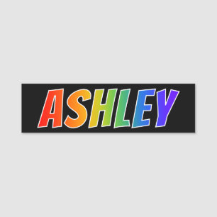 Porte-nom Prénom "ASHLEY" : Coloration d'arc-en-ciel