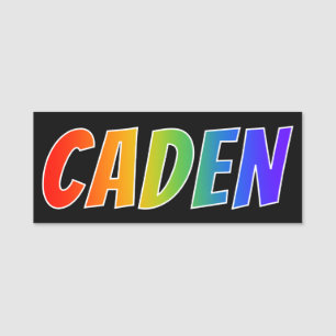 Porte-nom Prénom "CADEN" : Coloration d'arc-en-ciel