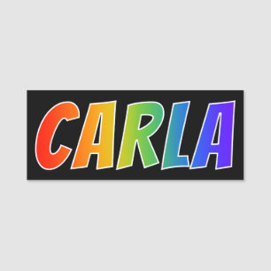 Porte-nom Prénom "CARLA" : Coloration d'arc-en-ciel