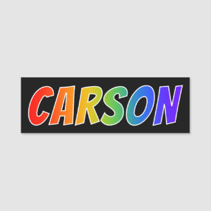 Porte-nom Prénom "CARSON" : Coloration d'arc-en-ciel