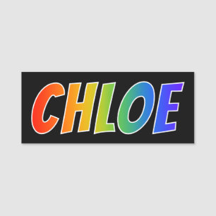 Porte-nom Prénom "CHLOE" : Coloration d'arc-en-ciel