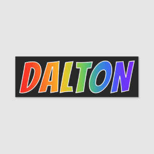 Porte-nom Prénom "DALTON" : Coloration d'arc-en-ciel