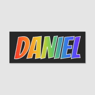 Porte-nom Prénom "DANIEL" : Coloration d'arc-en-ciel