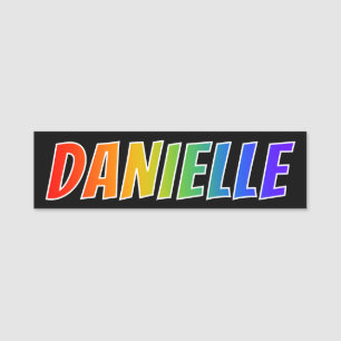 Porte-nom Prénom "DANIELLE" : Coloration d'arc-en-ciel