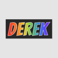 Prénom "DEREK" : Coloration d'arc-en-ciel