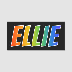 Porte-nom Prénom "ELLIE" : Coloration d'arc-en-ciel