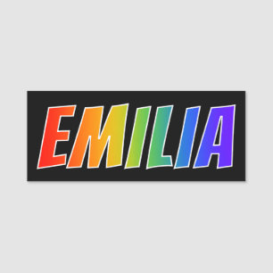 Porte-nom Prénom "EMILIA" : Coloration d'arc-en-ciel