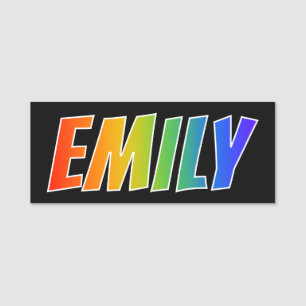 Porte-nom Prénom "EMILY" : Coloration d'arc-en-ciel