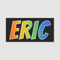 Prénom "ÉRIC" : Coloration d'arc-en-ciel
