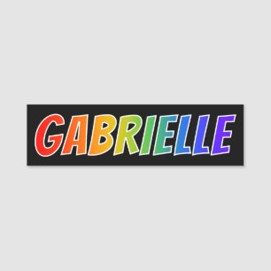 Porte-nom Prénom "GABRIELLE" : Coloration d'arc-en-ciel
