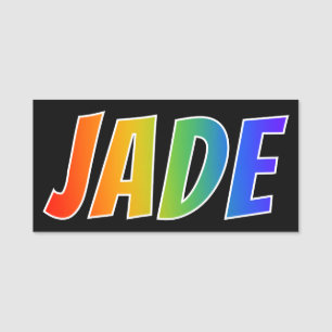 Porte-nom Prénom "JADE" : Coloration d'arc-en-ciel