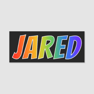 Porte-nom Prénom "JARED" : Coloration d'arc-en-ciel