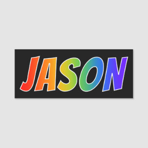 Porte-nom Prénom "JASON" : Coloration d'arc-en-ciel