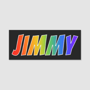 Porte-nom Prénom "JIMMY" : Coloration d'arc-en-ciel