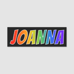 Porte-nom Prénom "JOANNA" : Coloration d'arc-en-ciel