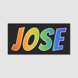 Porte-nom Prénom "JOSE" : Coloration d'arc-en-ciel