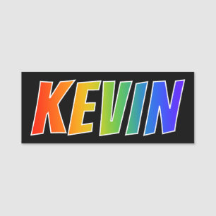 Porte-nom Prénom "KEVIN" : Coloration d'arc-en-ciel