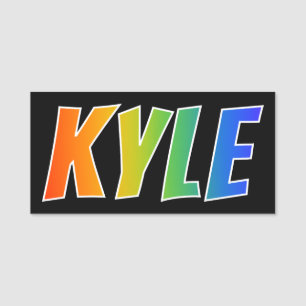 Porte-nom Prénom "KYLE" : Coloration d'arc-en-ciel