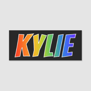 Porte-nom Prénom "KYLIE" : Couleur arc-en-ciel amusant