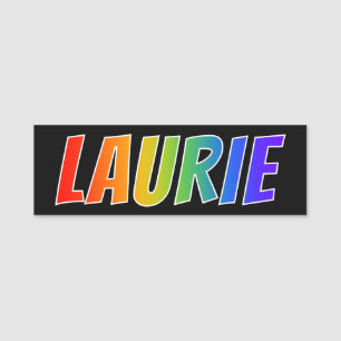 Porte-nom Prénom "LAURIE" : Coloration d'arc-en-ciel