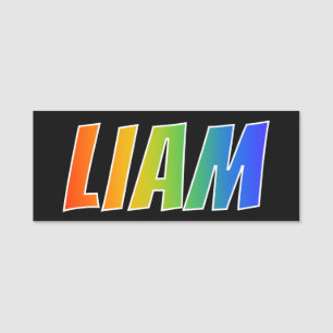 Porte-nom Prénom "LIAM" : Coloration d'arc-en-ciel