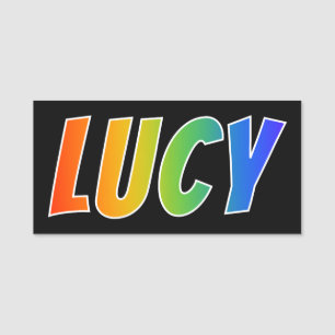 Porte-nom Prénom "LUCY" : Coloration d'arc-en-ciel