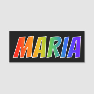 Porte-nom Prénom "MARIA" : Coloration d'arc-en-ciel