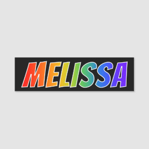 Porte-nom Prénom "MELISSA" : Coloration d'arc-en-ciel