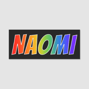 Porte-nom Prénom "NAOMI" : Coloration d'arc-en-ciel