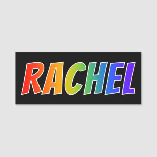 Porte-nom Prénom "RACHEL" : Coloration d'arc-en-ciel