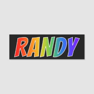 Porte-nom Prénom "RANDY" : Coloration d'arc-en-ciel
