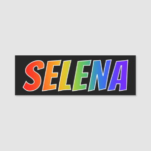 Porte-nom Prénom "SELENA" : Coloration d'arc-en-ciel