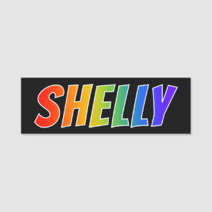 Porte-nom Prénom "SHELLY" : Coloration d'arc-en-ciel