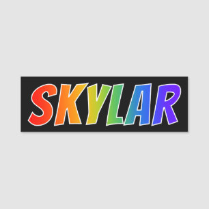 Porte-nom Prénom "SKYLAR" : Coloration d'arc-en-ciel