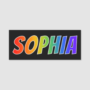 Porte-nom Prénom "SOPHIA" : Coloration d'arc-en-ciel
