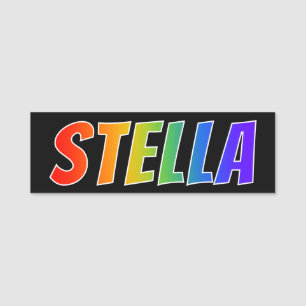 Porte-nom Prénom "STELLA" : Coloration d'arc-en-ciel